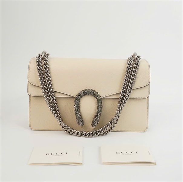 Túi GG Dionysus màu trắng sữa sz28 KG +