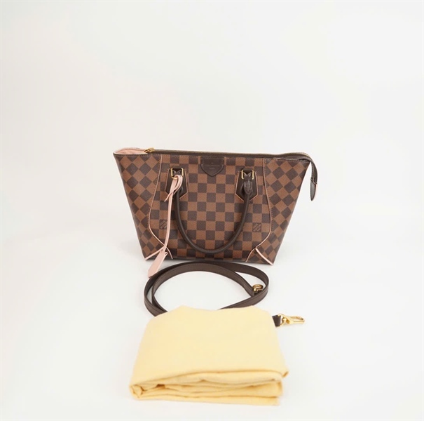 Túi LV ô vuông lòng hồng sz 23 +