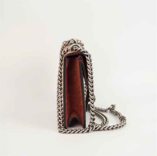 Túi GG đầu rồng xám hoa size 20 (TB) +