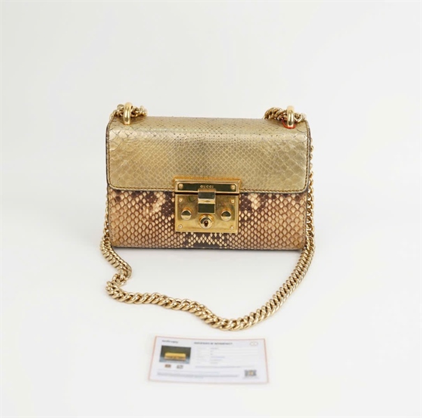 Túi GG vàng da trăn size 20 KG+