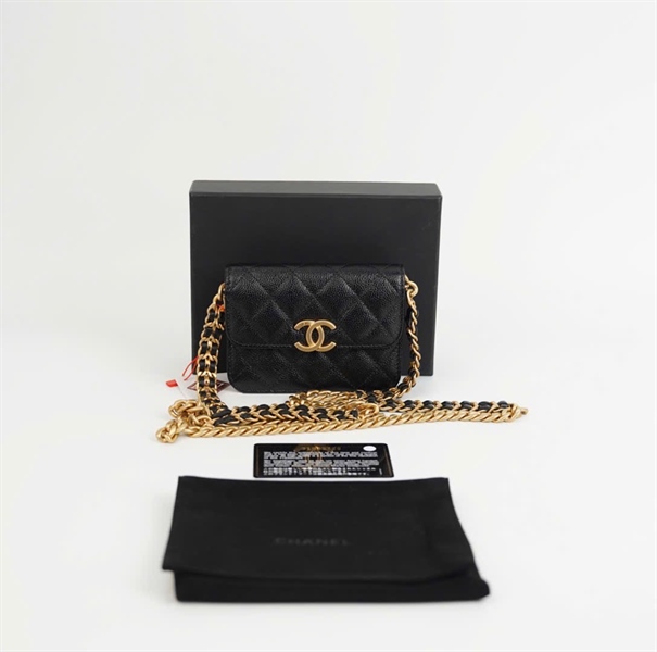 Túi Chanel đen dáng ví (31963728) sz12 +