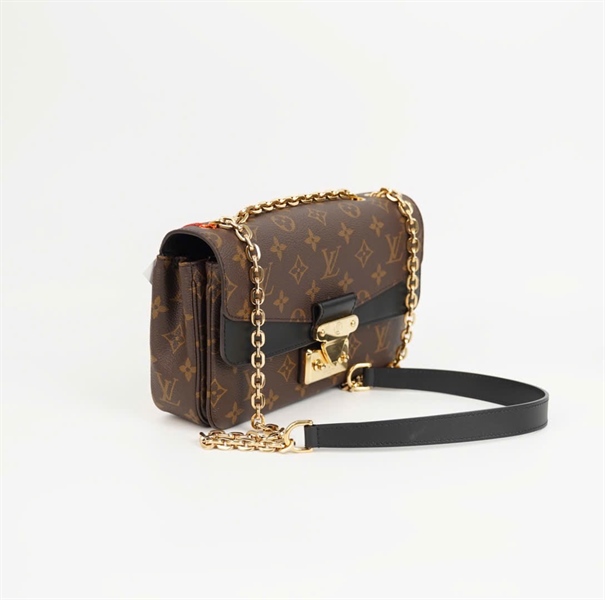 Túi LV Marceau hoa nâu phối đen Size 24 +