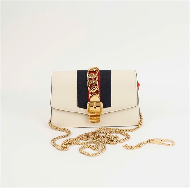 Túi GG Sylvie màu trắng (4946462149) sz16 (BQ) KG+