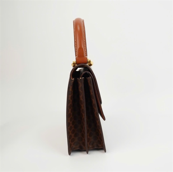 Túi Celine màu nâu 2 nắp sz21 KG +