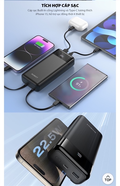 PIN SẠC DỰ PHÒNG RT25 _20000mAh- BH 6Th