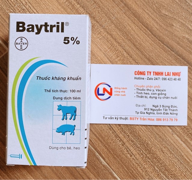 By baytril 5% inj 100ML