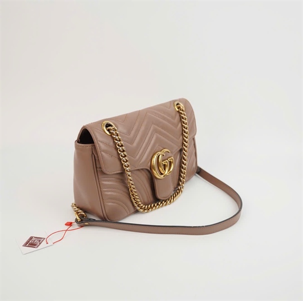 Túi GG marmont màu be (443497520981) sz26 +