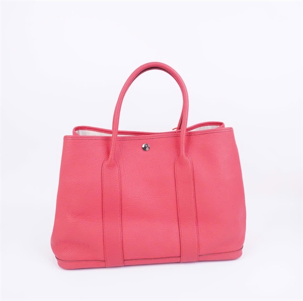 Túi Hermes Garden Party hồng có lót form sz36 +