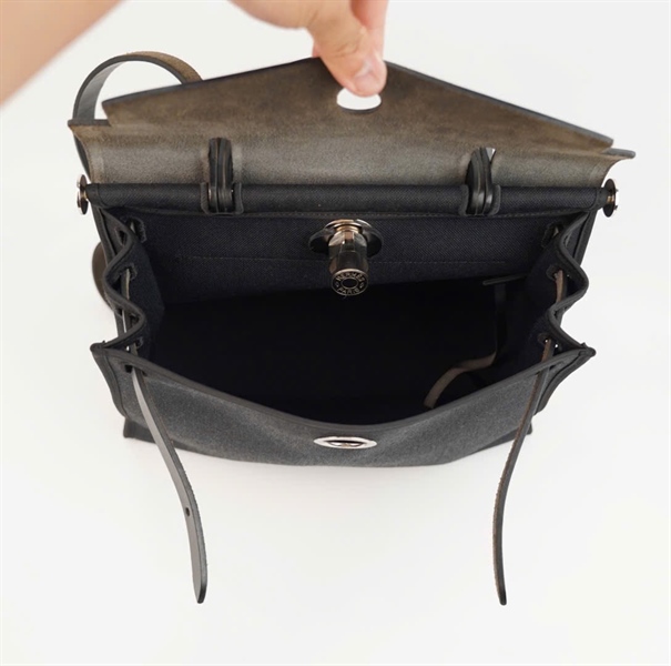 Túi Hermes Herbag Zip đen kèm ví size 31 +