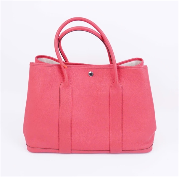 Túi Hermes Garden Party hồng có lót form sz36 +