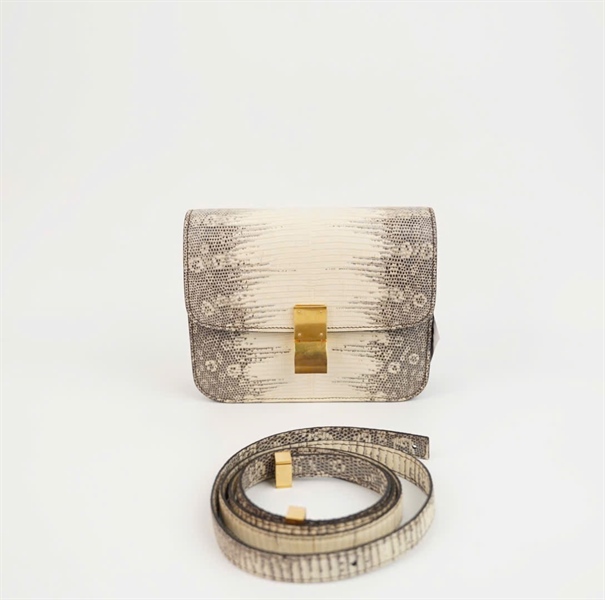 Túi Celine Classic Box Lizard da trăn sz18 +