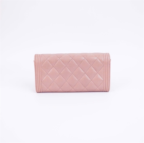 Ví Chanel Boy hồng ( 29472508) sz19 +