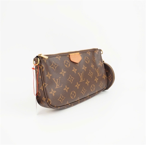 Túi LV hoa nâu kèm ví tròn sz24 +