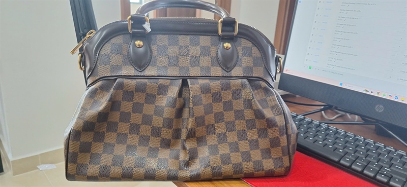 Túi LV ô vuông lòng đỏ sz34 +