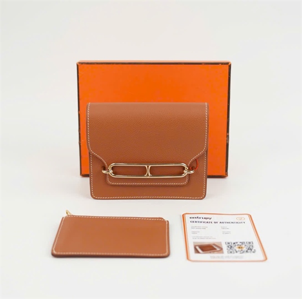 Ví Hermes Gold màu nâu sz12 +