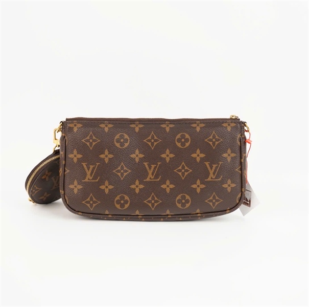 Túi LV hoa nâu kèm ví tròn sz24 +