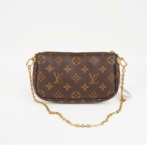 Túi Lv kẹp nách hoa nâu sz18 +