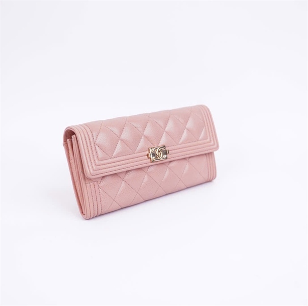 Ví Chanel Boy hồng ( 29472508) sz19 +