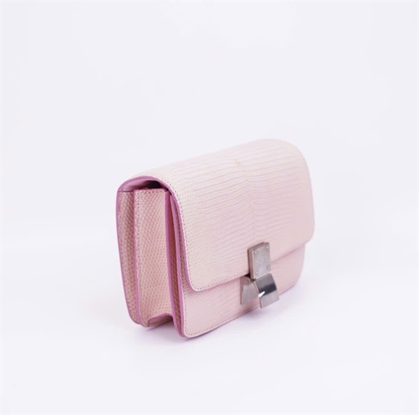 Túi Celine Classic Box Lizard màu hồng nhạt sz16 +
