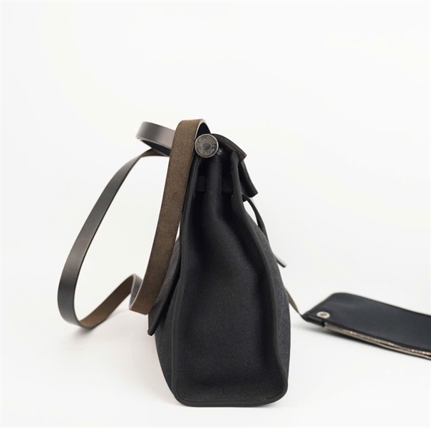 Túi Hermes Herbag Zip đen kèm ví size 31 +