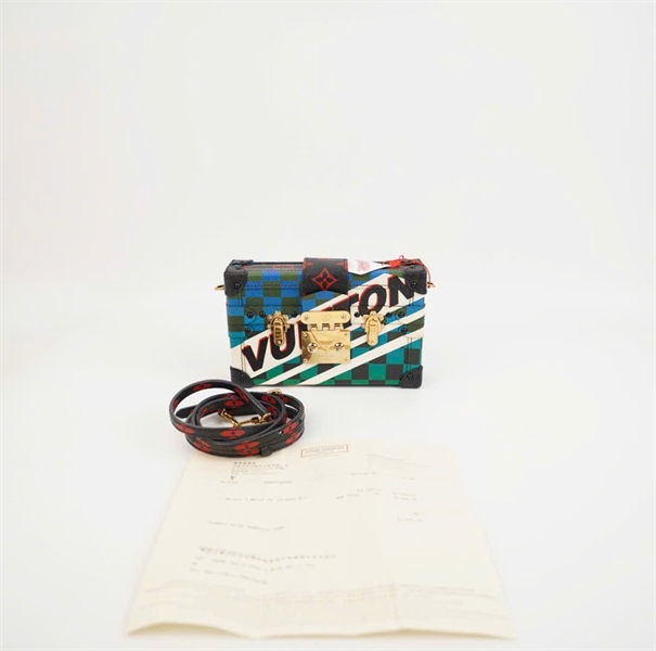 Túi LV Trunk in hình màu xanh lá sz 18 +