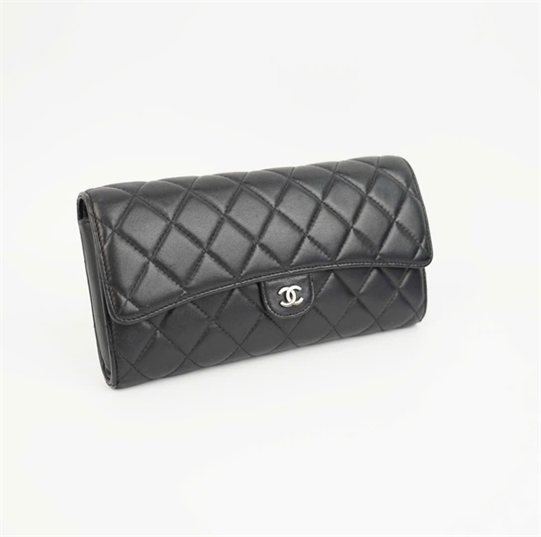 Ví Chanel (sét 4 món) màu đen có lót form sz22 +