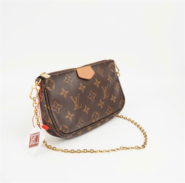 Túi Lv kẹp nách hoa nâu sz18 +