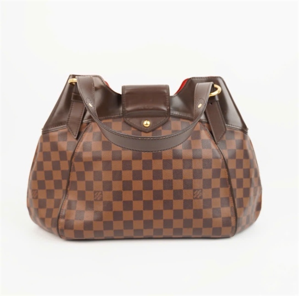 Túi LV ô vuông nâu lòng đỏ sz40 +