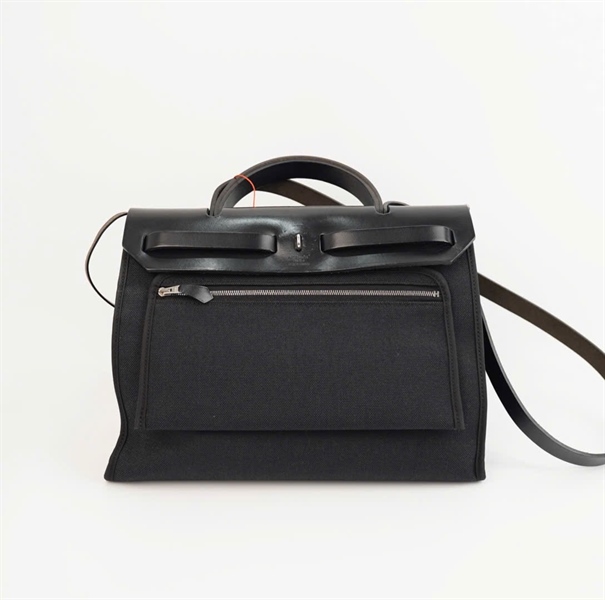 Túi Hermes Herbag Zip đen kèm ví size 31 +