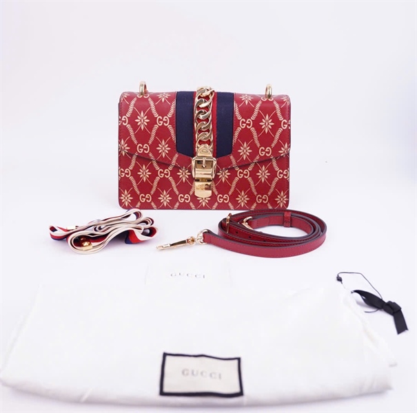 Túi GG Sylvie màu đỏ sz25 +