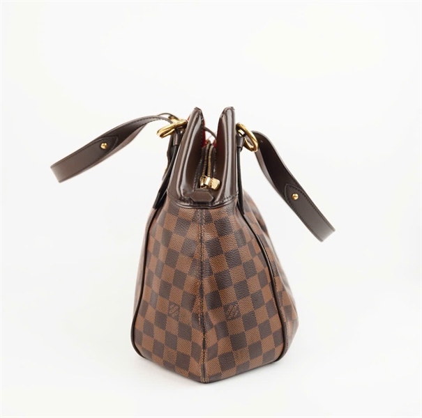 Túi LV ô vuông nâu lòng đỏ sz40 +