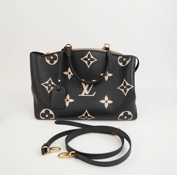 Túi LV Tote hoa đen kèm ổ+ khóa sz34 +