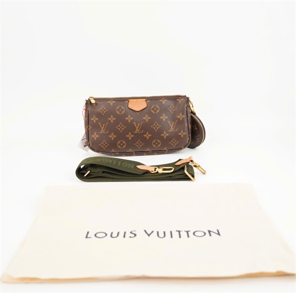 Túi LV hoa nâu kèm ví tròn sz24 +