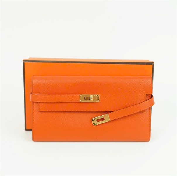 Ví Hermes Katty màu cam +