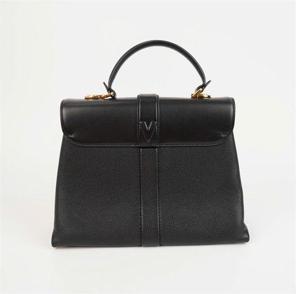 Túi LV Handle màu đen kèm gương (RI1199) sz26 +