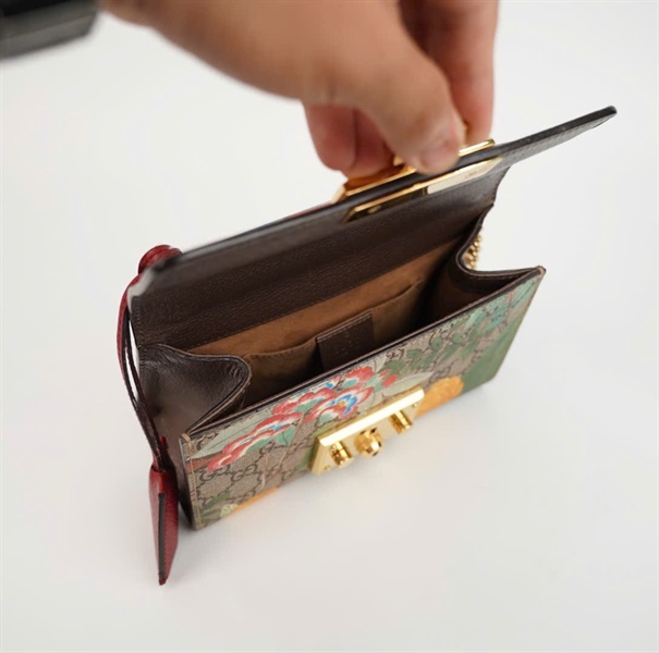 Túi GG chữ nhật hoa màu size 20 (BQ) KG+