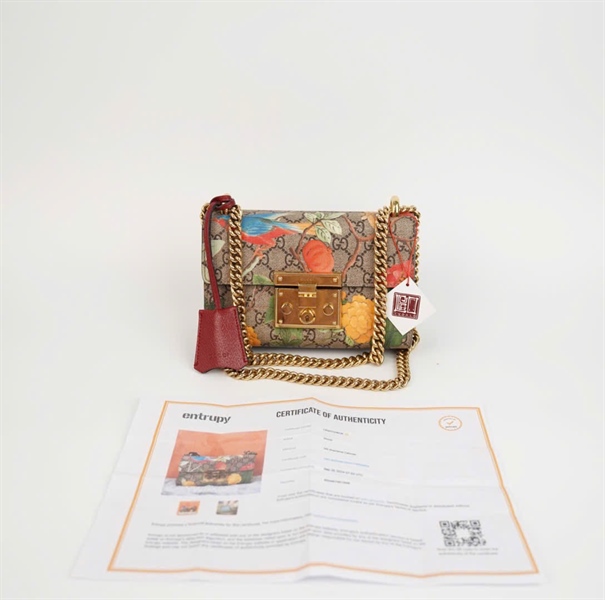 Túi GG chữ nhật hoa màu size 20 (BQ) KG+