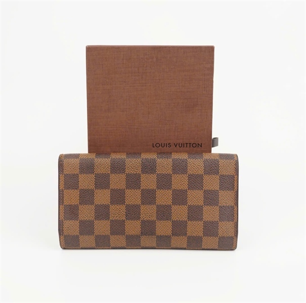 Ví LV ô vuông màu nâu sz19 +