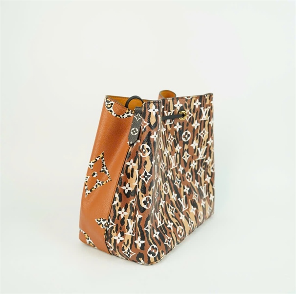 Túi LV Nóe màu vàng phối da beo sz24 +