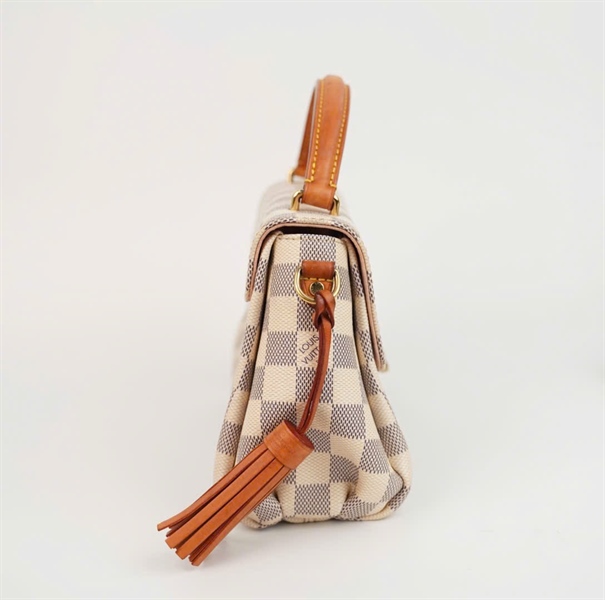 Túi LV Croisette ô vuông xám sz24 +