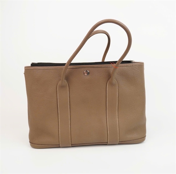 Túi Hermes Garden Party toupe có lót form sz36 +