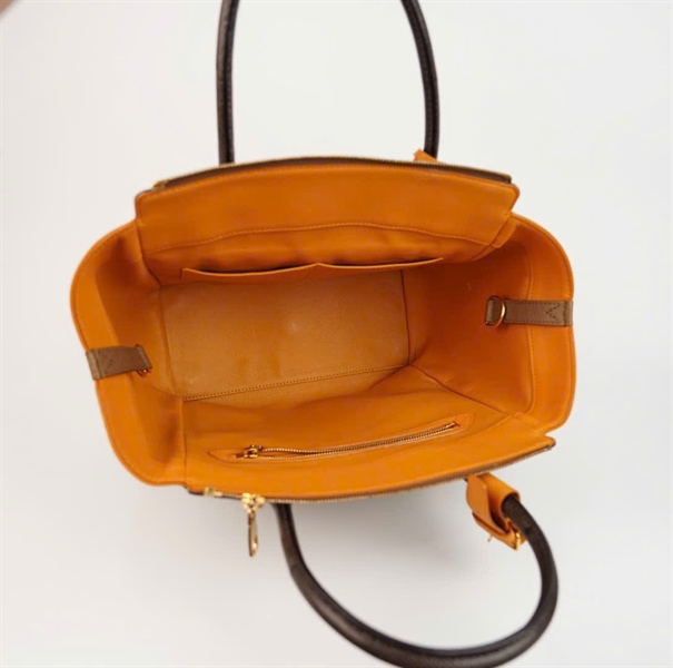 Túi LV Edition Limited da đà điểu phối hoa nâu sz32 +