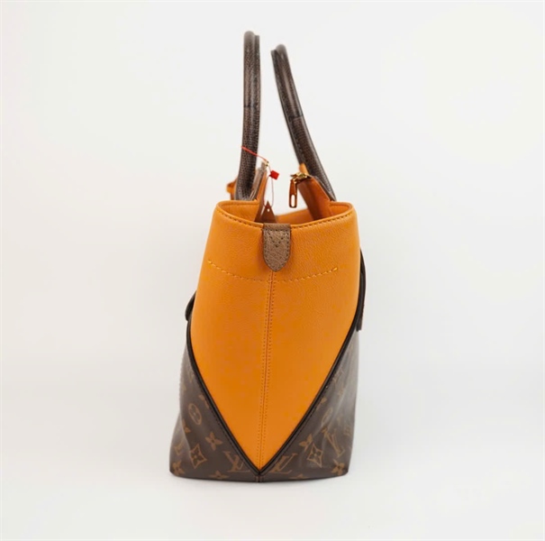 Túi LV Edition Limited da đà điểu phối hoa nâu sz32 +