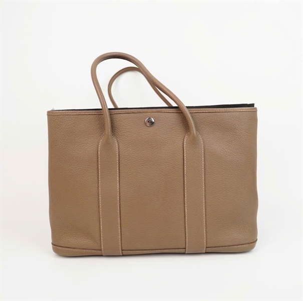 Túi Hermes Garden Party toupe có lót form sz36 +