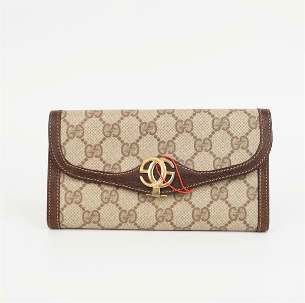 Ví GG màu xám viền nâu sz18 +