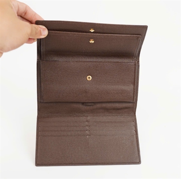 Ví LV ô vuông màu nâu sz19 +