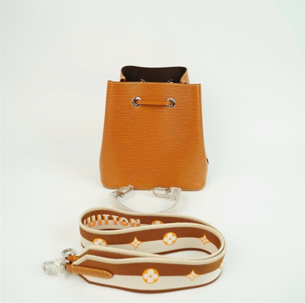 Túi LV Bucket màu nâu 2 strap sz19 +