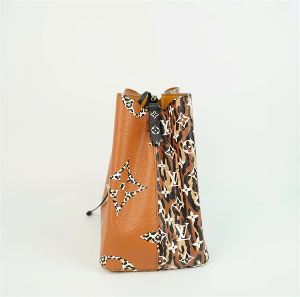 Túi LV Nóe màu vàng phối da beo sz24 +