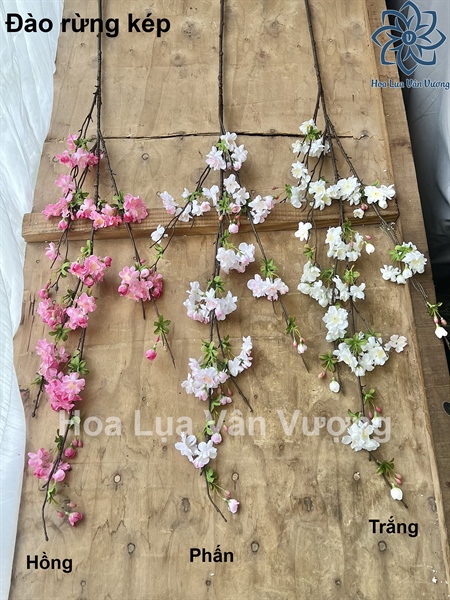 Đào rừng kép - Hoa cành dài - Hoa Lụa Vân Vượng