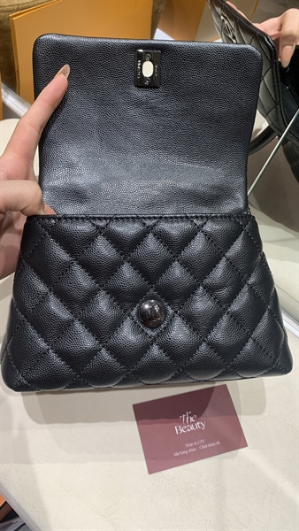 Sẵn - túi chanel mini đen khoá đen, lót đen, có quai xách. chất giống Auth size 19